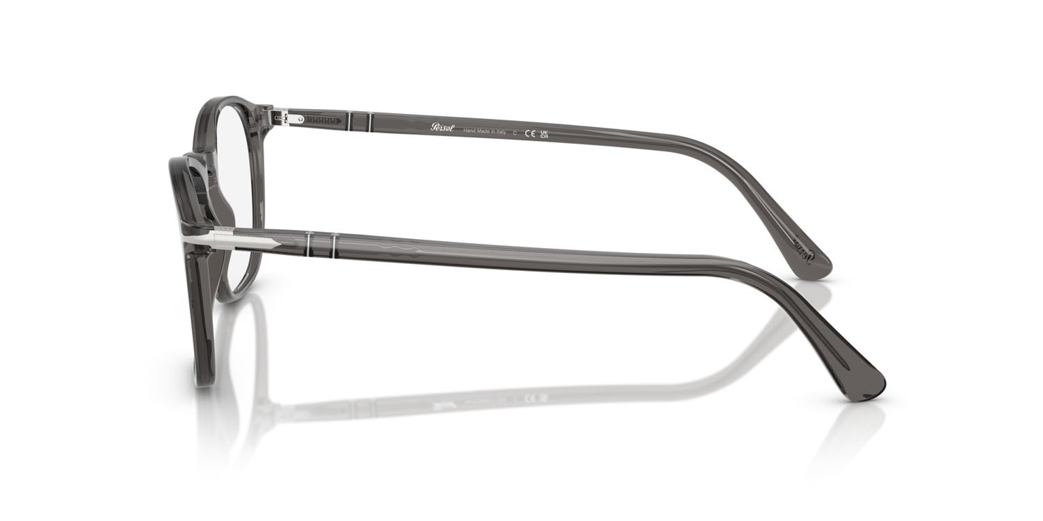 Eyeglasses Persol PO 3007VM (1196) color grigio trasparente shape square lenses lente demo