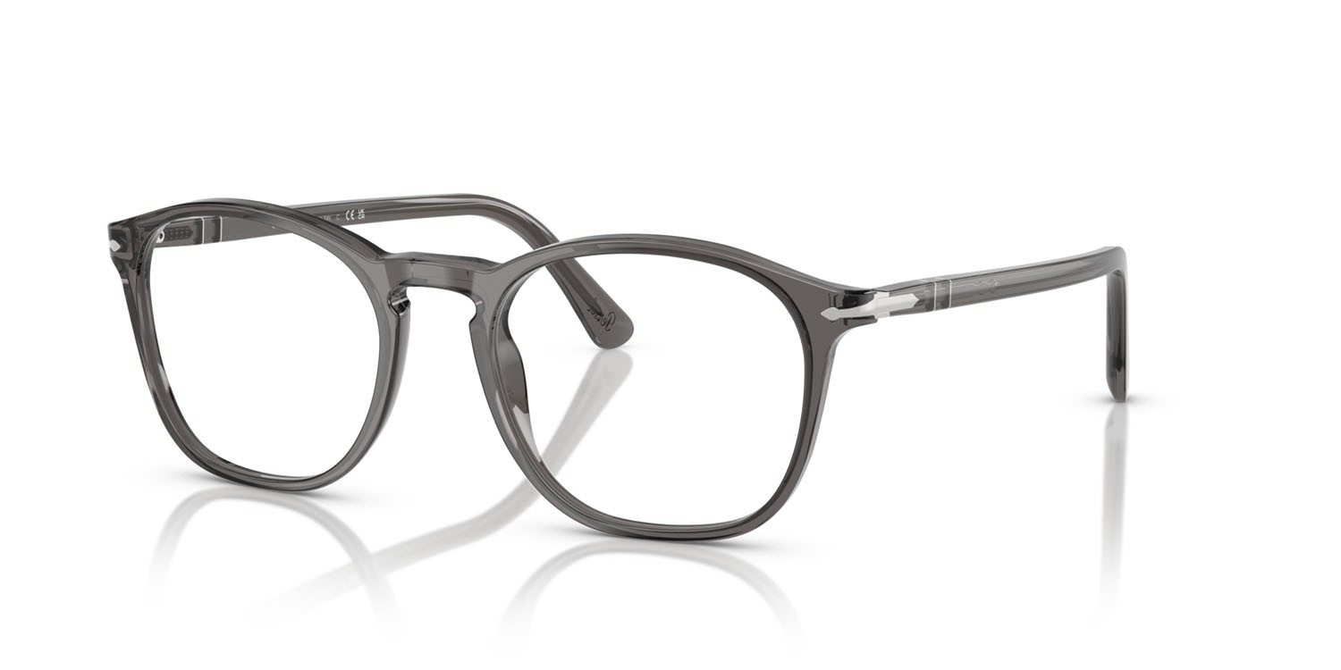 Eyeglasses Persol PO 3007VM (1196) color grigio trasparente shape square lenses lente demo