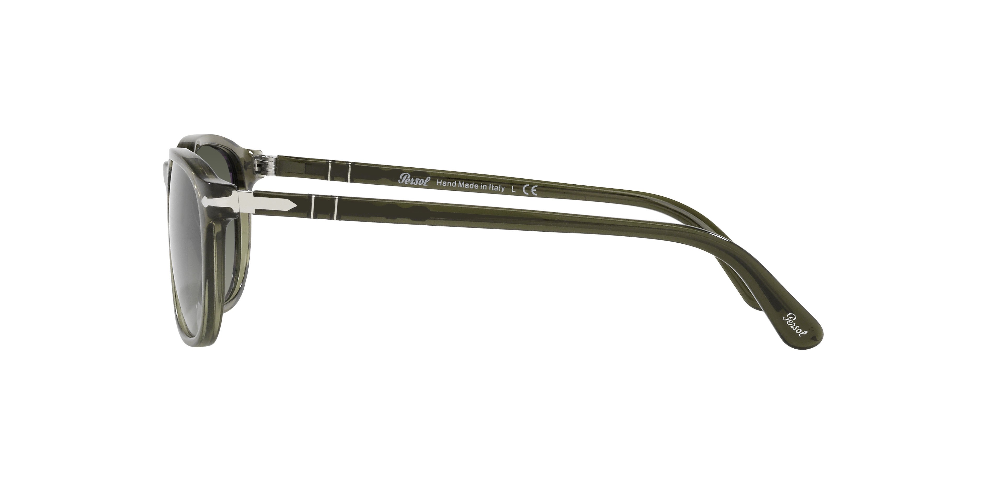 Sunglasses Persol PO 3019S (114271) color verde shape square lenses grigio chiaro sfumato grigio scuro