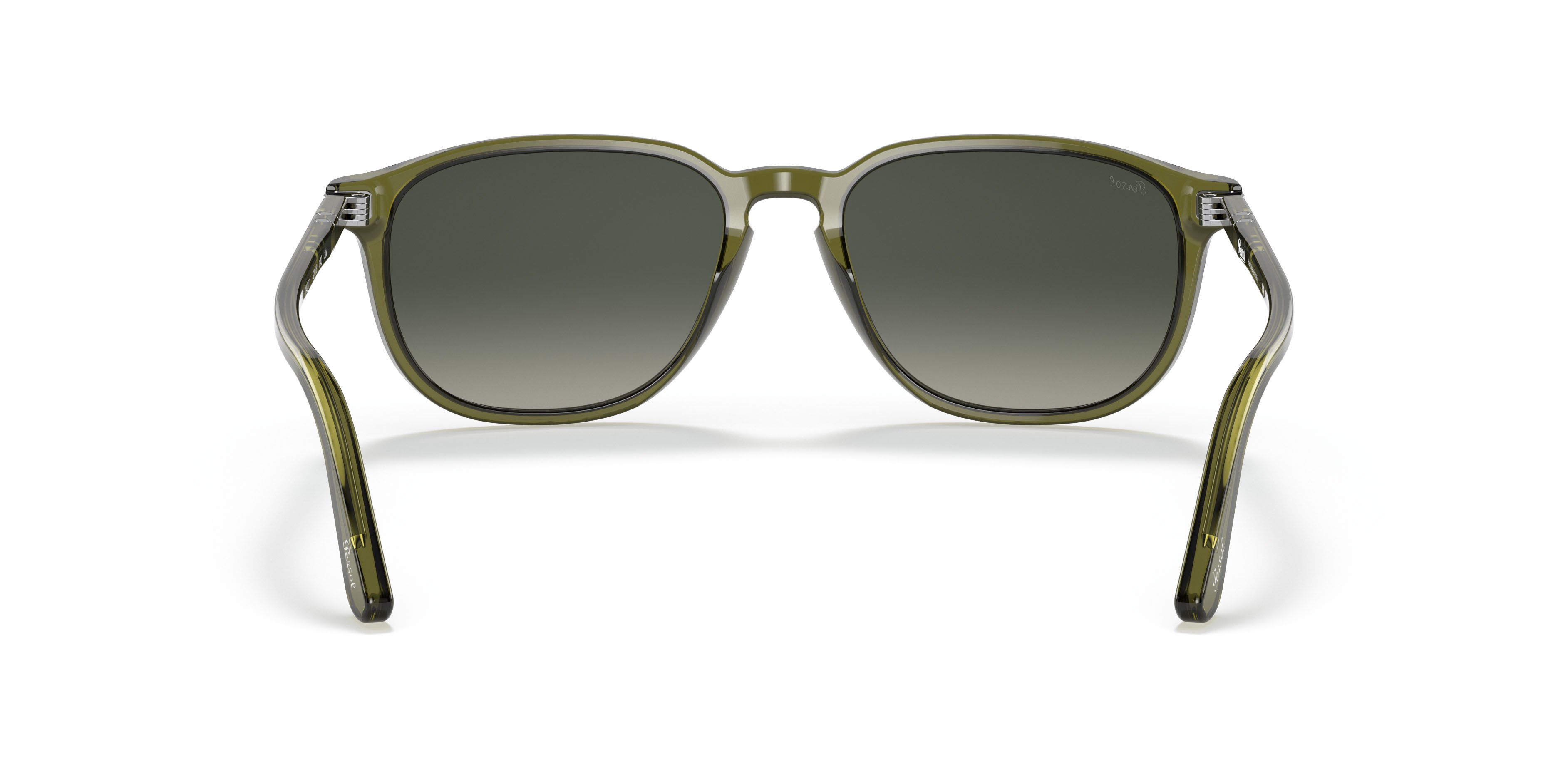 Sunglasses Persol PO 3019S (114271) color verde shape square lenses grigio chiaro sfumato grigio scuro