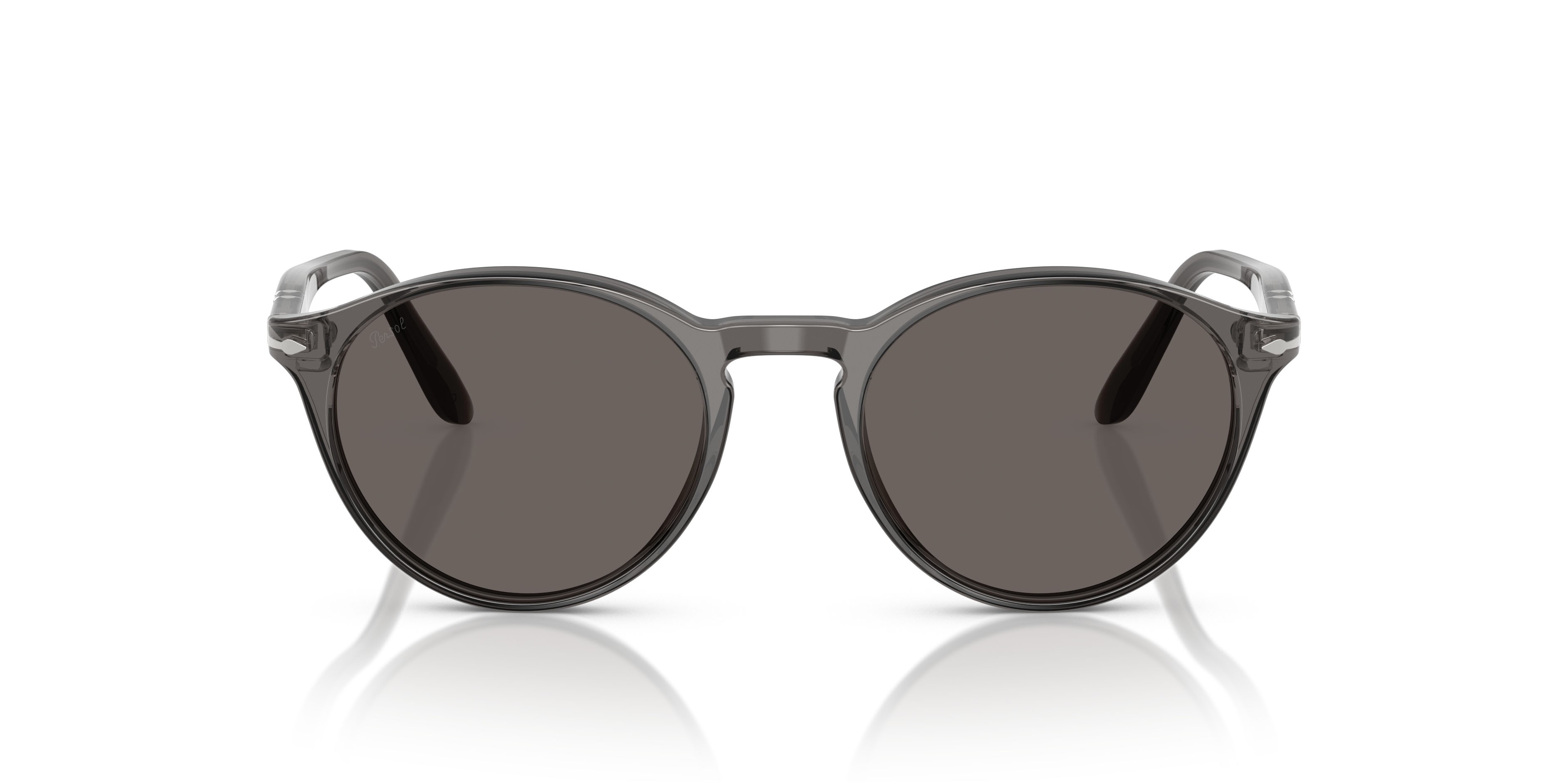 Occhiali da sole Persol PO 3092SM (1196B1) colore grigio trasparente forma rotondo lenti grigio scuro