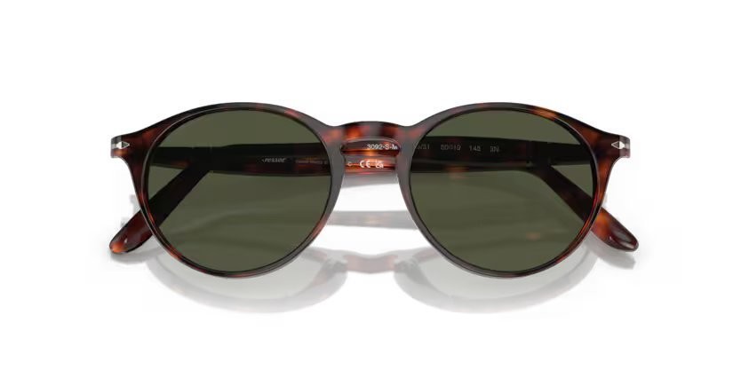 Sonnenbrillen Persol PO 3092SM (901531) farbe havana form pantos gläser green