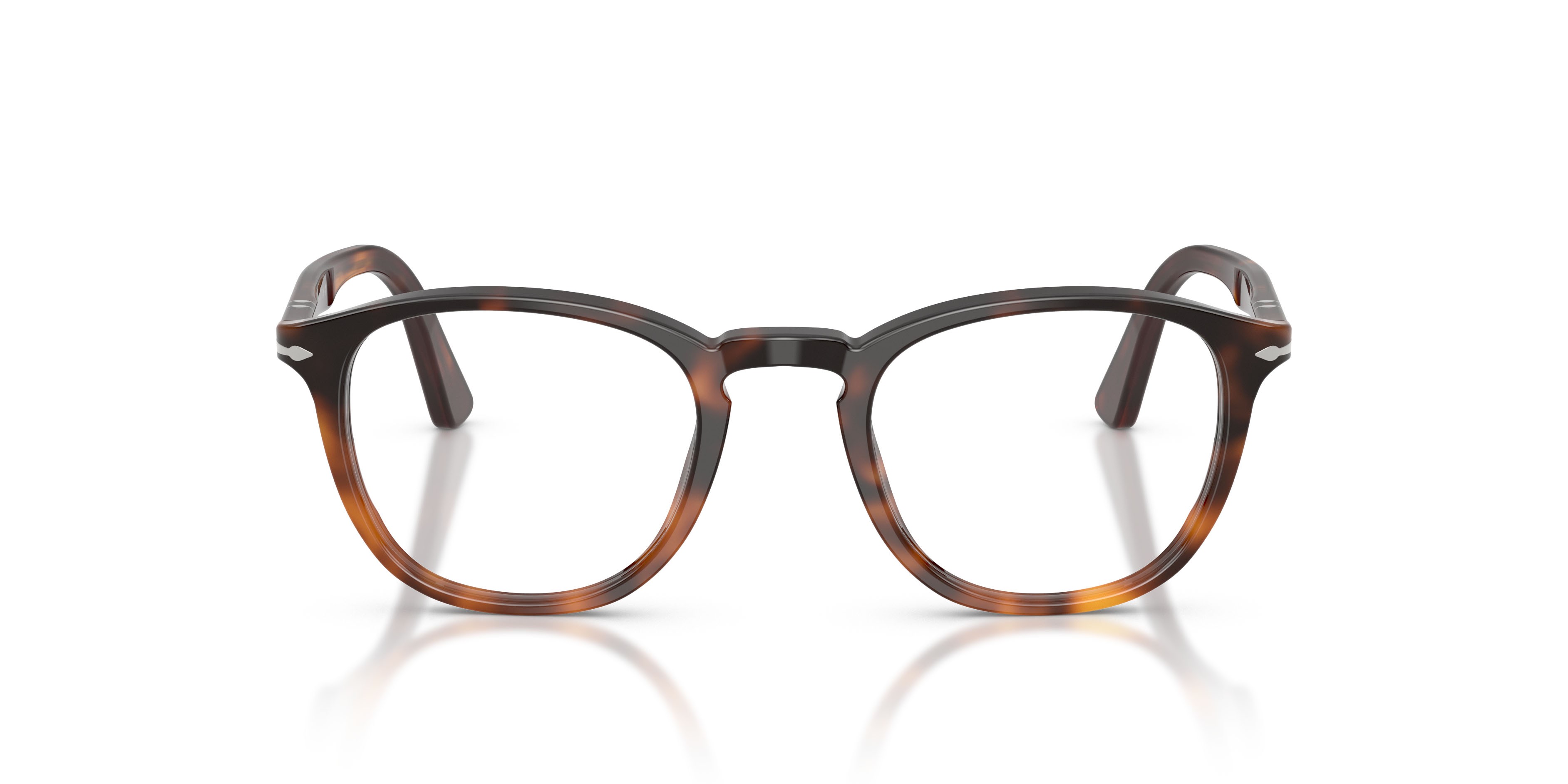 Eyeglasses Persol PO 3143V (1160) color marrone havana shape round lenses lente demo
