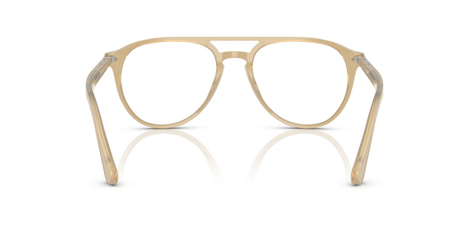 Eyeglasses Persol PO 3160V (1169) color beige opalino shape aviator lenses lente demo