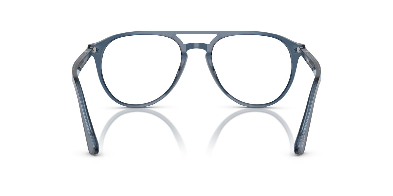 Eyeglasses Persol PO 3160V (1197) color blu denim trasparente shape aviator lenses lente demo