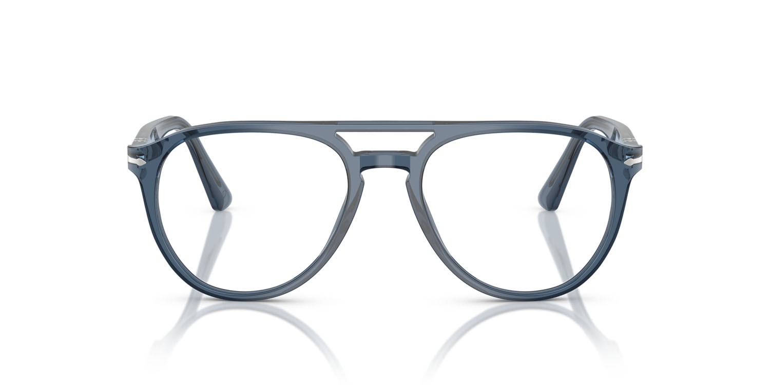 Eyeglasses Persol PO 3160V (1197) color blu denim trasparente shape aviator lenses lente demo