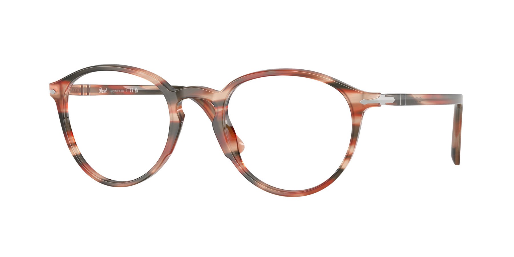 Eyeglasses Persol PO 3218V (1233) color striped red & green shape pantos lenses lente demo