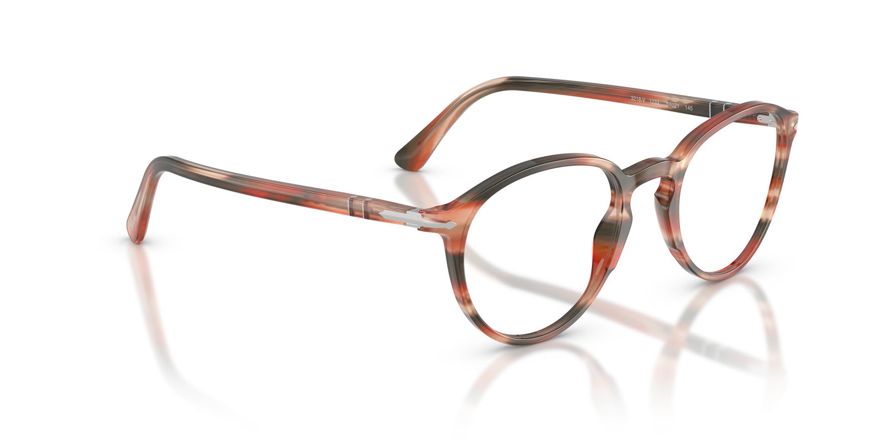 Eyeglasses Persol PO 3218V (1233) color striped red & green shape pantos lenses lente demo