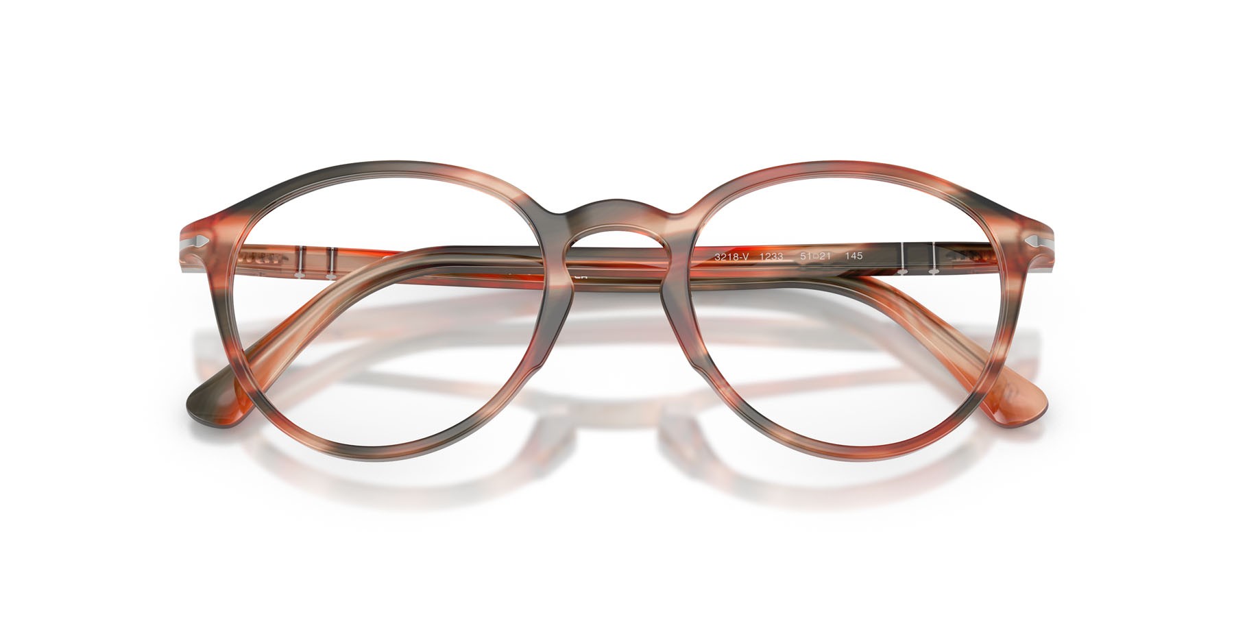 Eyeglasses Persol PO 3218V (1233) color striped red & green shape pantos lenses lente demo