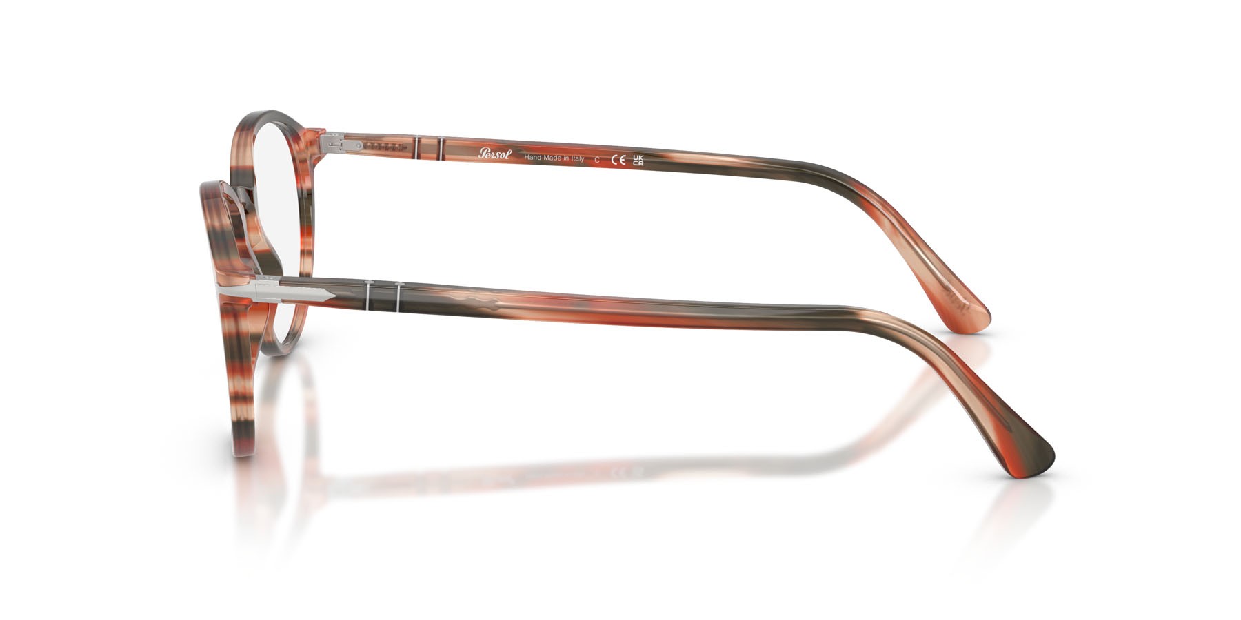 Eyeglasses Persol PO 3218V (1233) color striped red & green shape pantos lenses lente demo