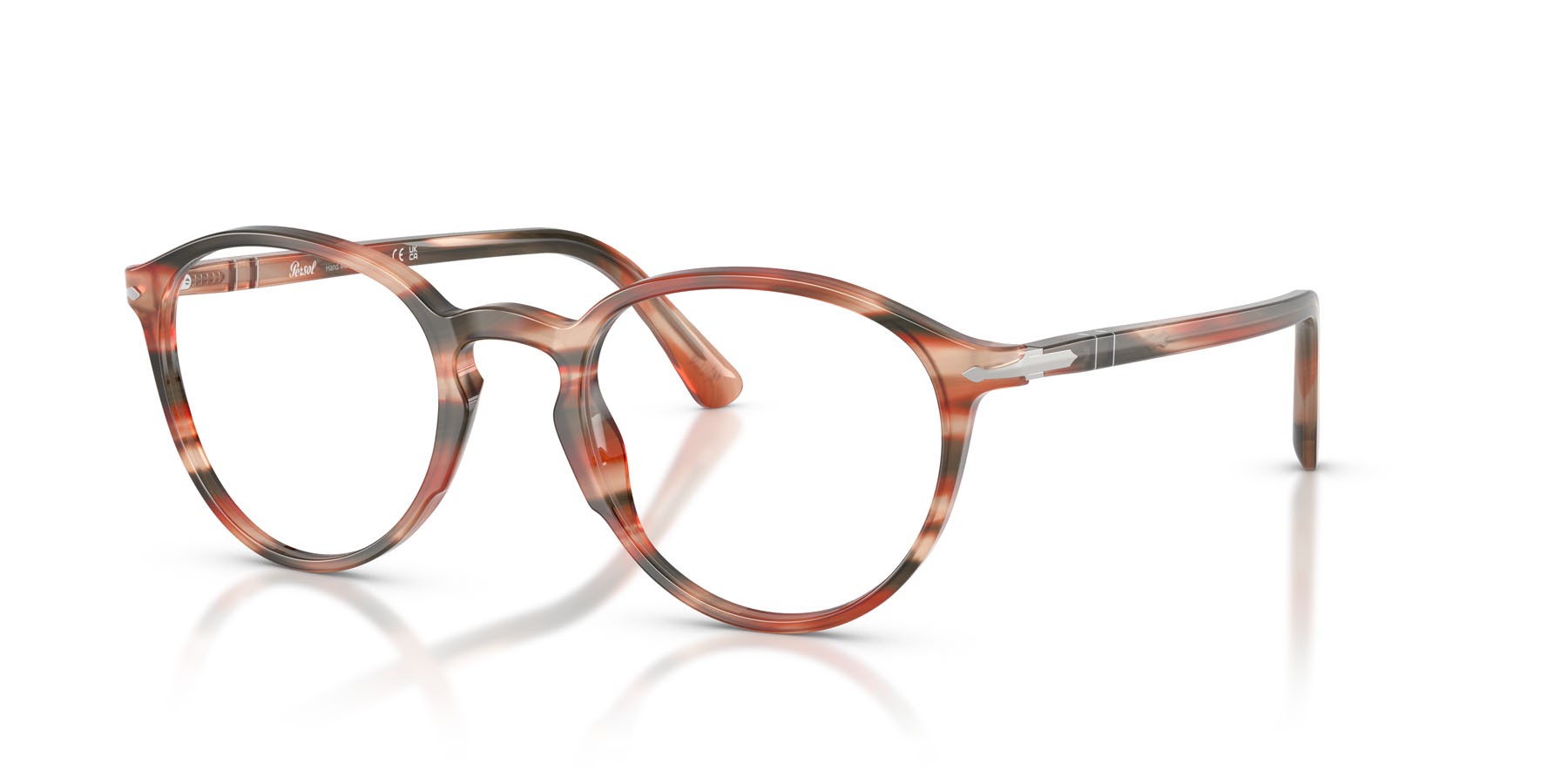 Eyeglasses Persol PO 3218V (1233) color striped red & green shape pantos lenses lente demo
