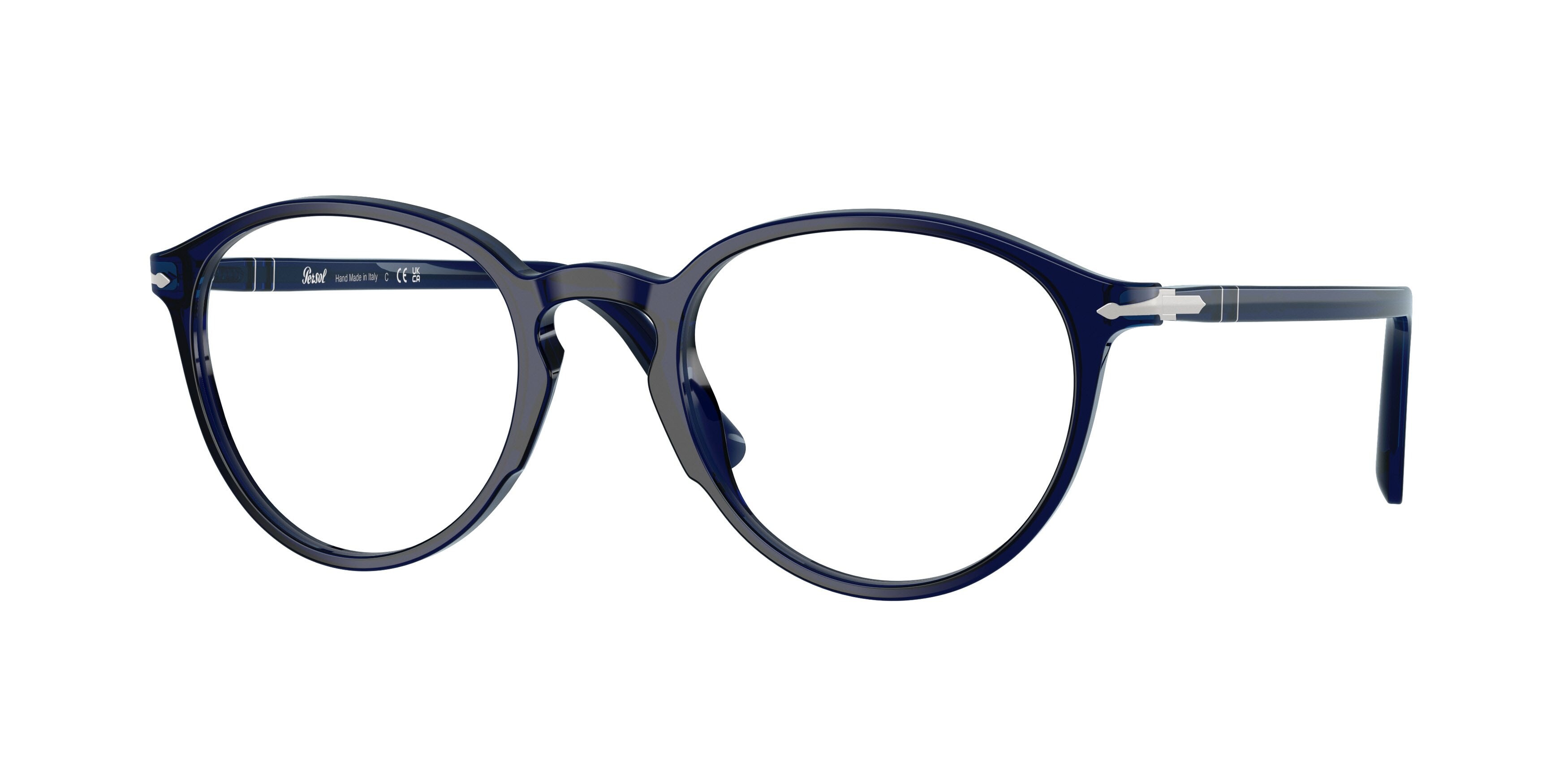 Eyeglasses Persol PO 3218V (181) color cobalto shape pantos lenses lente demo