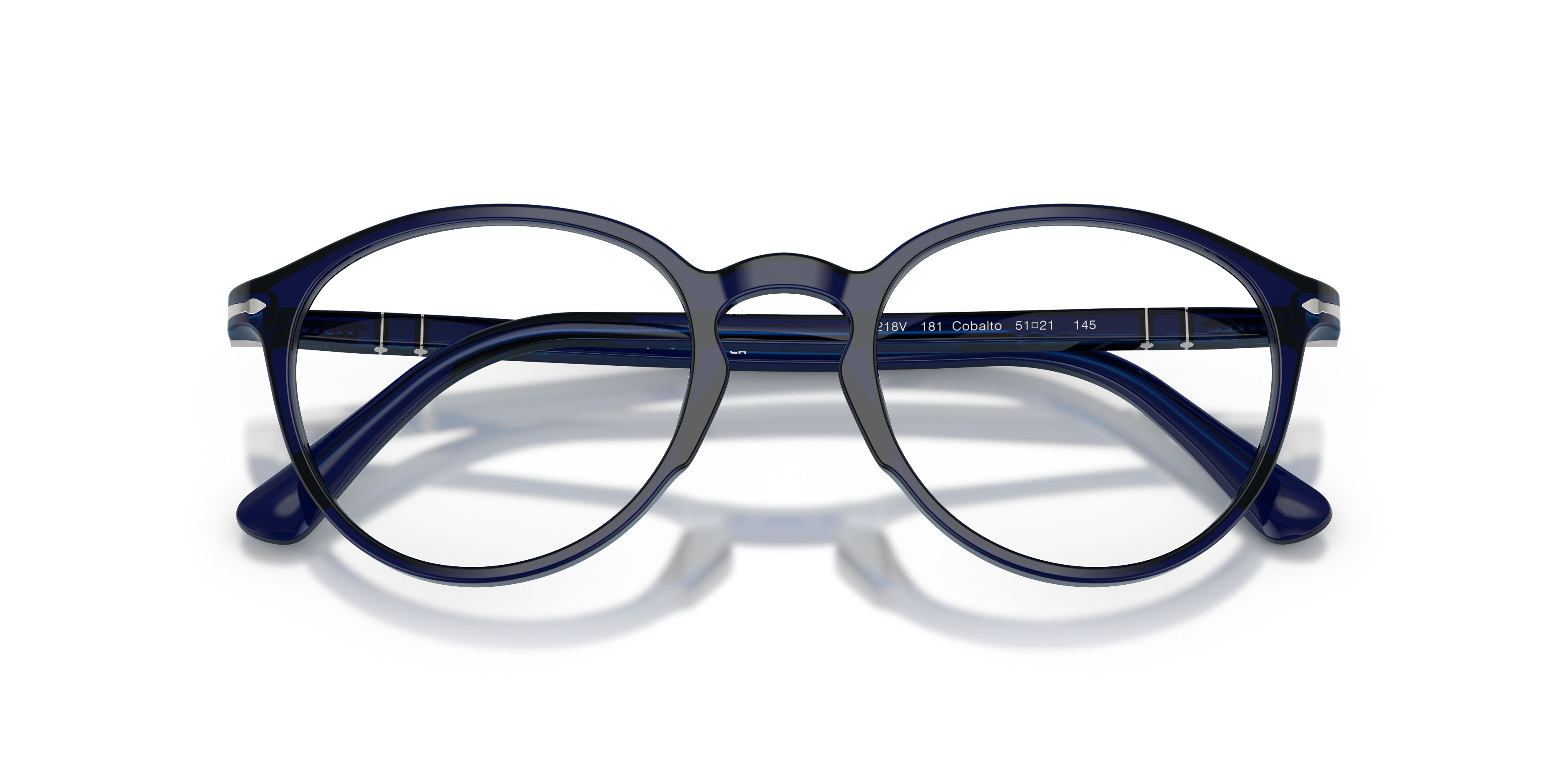 Eyeglasses Persol PO 3218V (181) color cobalto shape pantos lenses lente demo