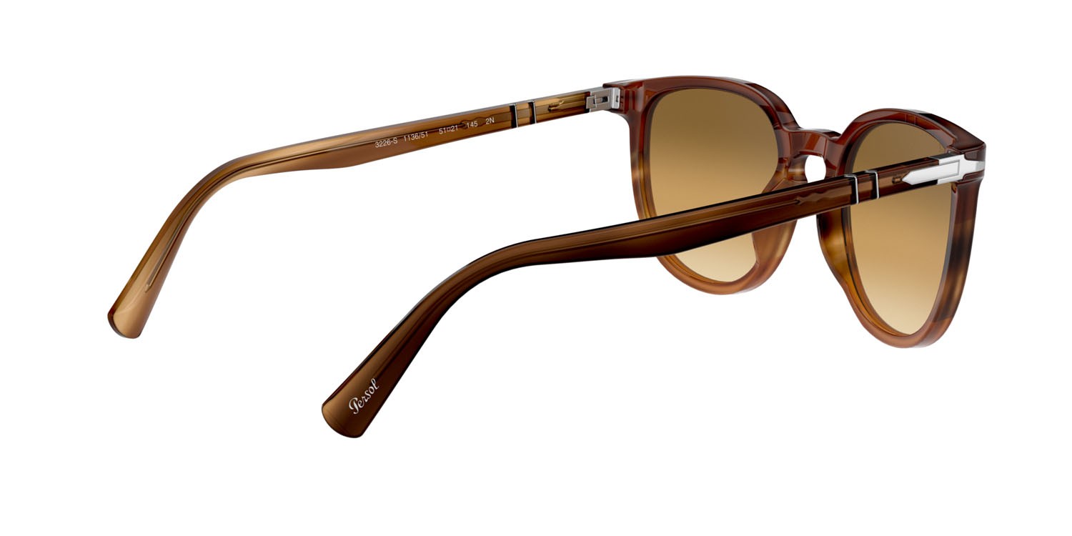 Sonnenbrillen Persol PO 3226S (113651) farbe striato marrone form pantos gläser marrone sfumato