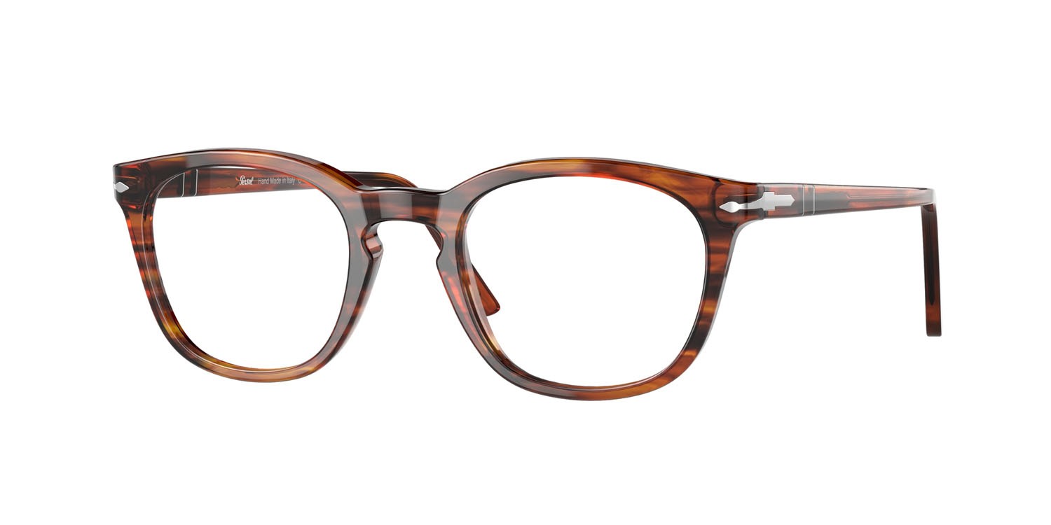 Brillen Persol PO 3258V (1157) farbe striato marrone form pantos gläser trasparente