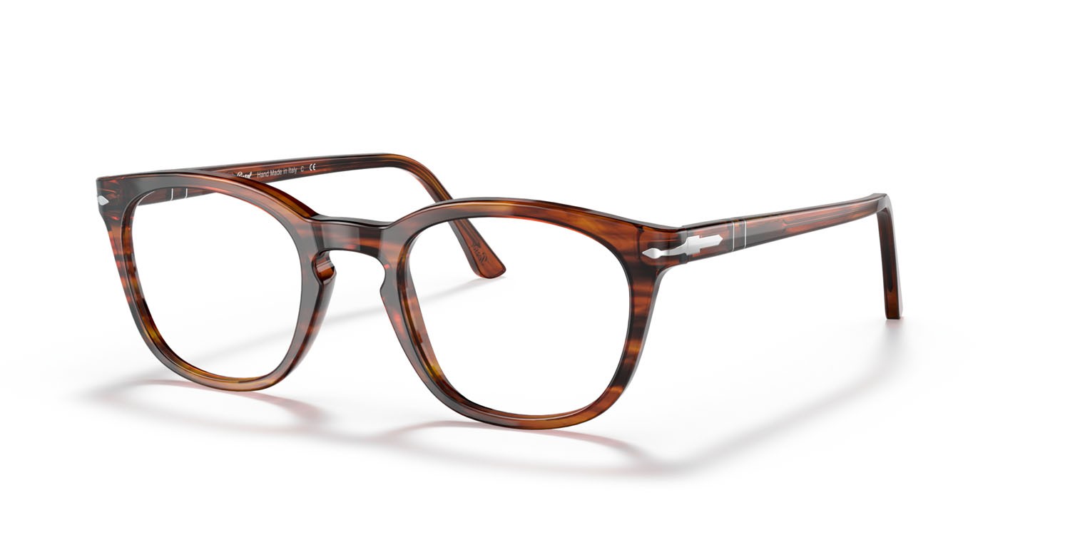 Brillen Persol PO 3258V (1157) farbe striato marrone form pantos gläser trasparente