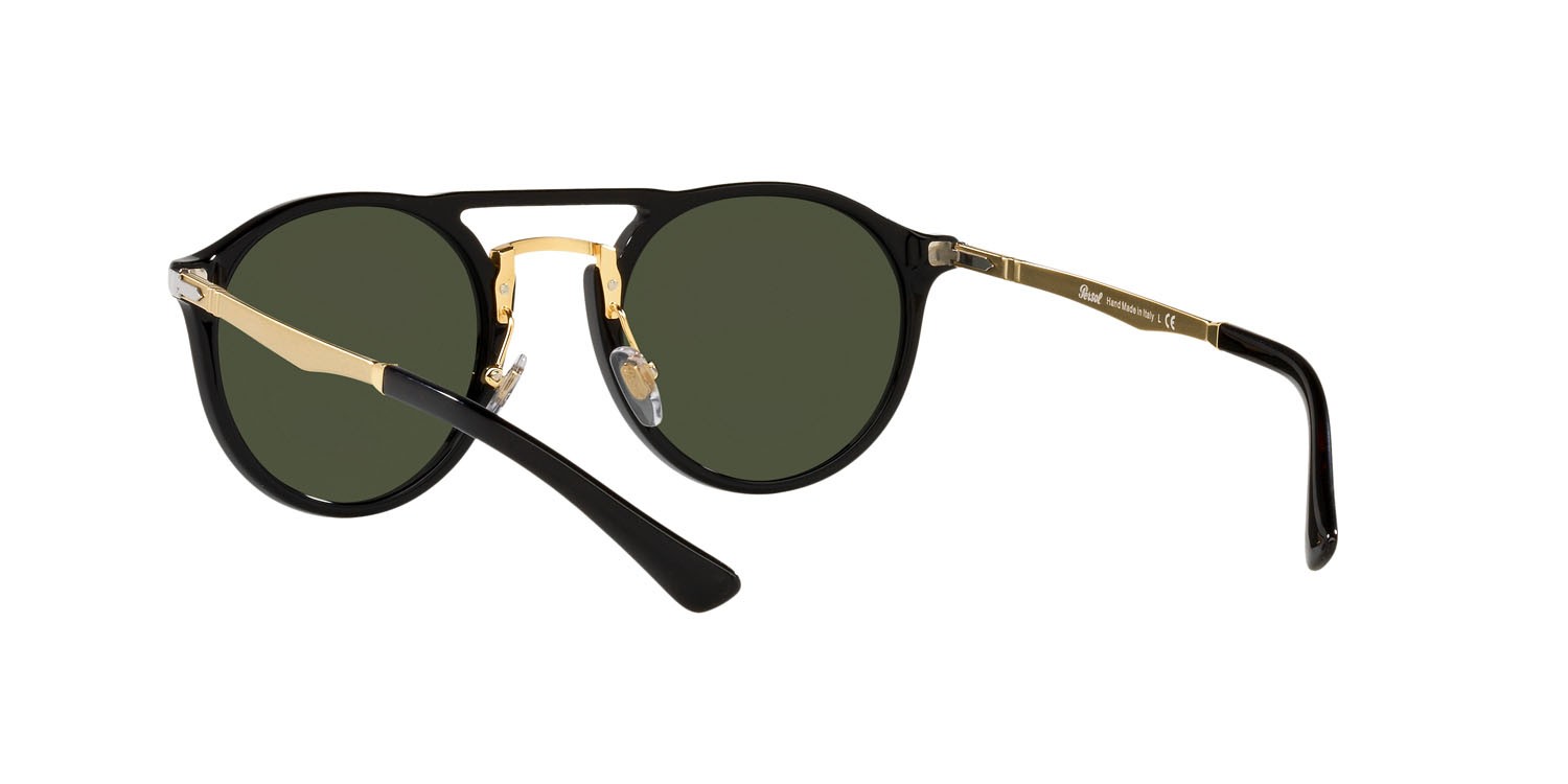 Sonnenbrillen Persol PO 3264S (95/31) farbe nero/oro form pantos gläser verde