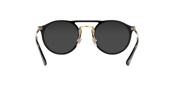 Occhiali da sole Persol PO 3264S (95/48) colore black/gold forma pantos lenti black polar