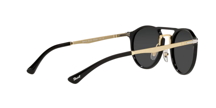 Occhiali da sole Persol PO 3264S (95/48) colore black/gold forma pantos lenti black polar