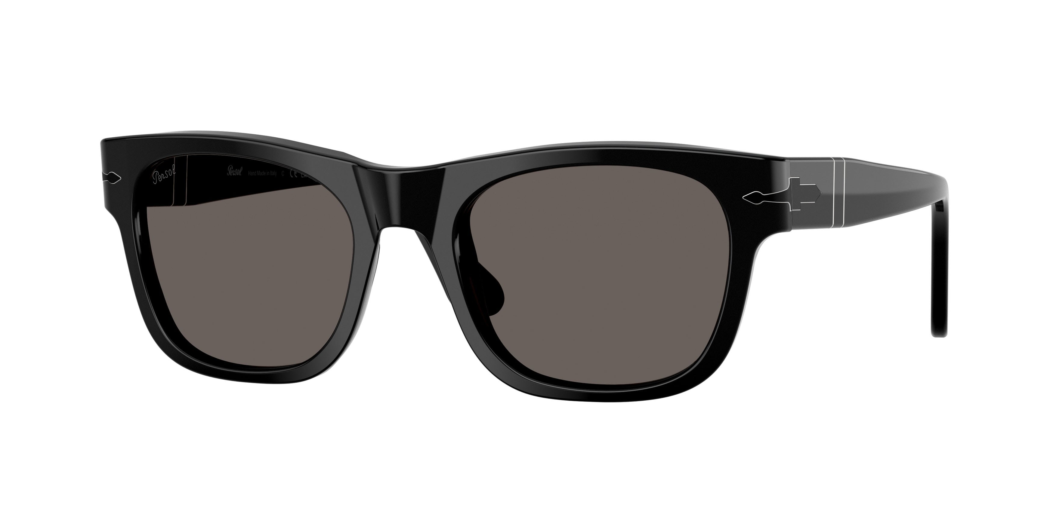 Occhiali da sole Persol PO 3269S (B95/B1) colore nero forma rettangolare lenti grigio scuro
