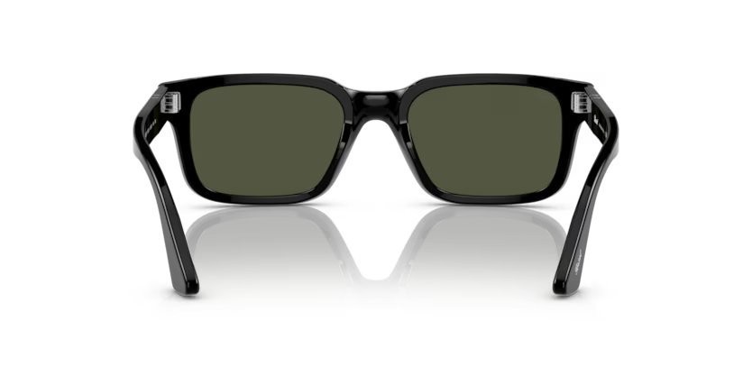 Occhiali da sole Persol PO 3272S (95/48) colore black forma rettangolare lenti polar dark grey