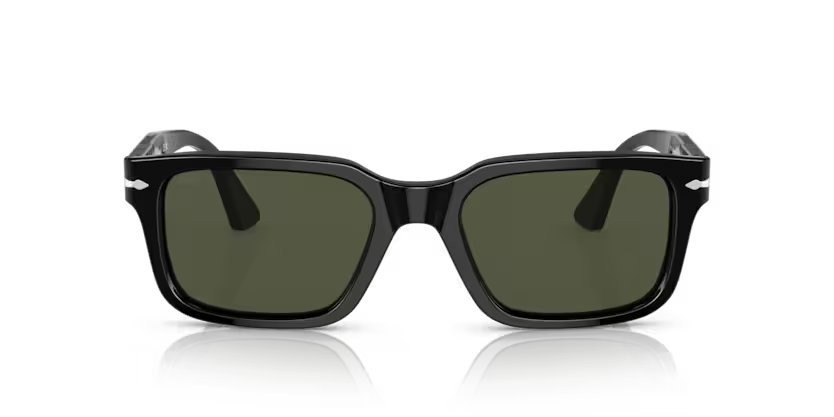 Occhiali da sole Persol PO 3272S (95/48) colore black forma rettangolare lenti polar dark grey