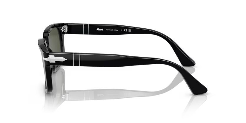 Occhiali da sole Persol PO 3272S (95/48) colore black forma rettangolare lenti polar dark grey