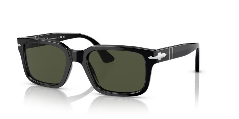 Occhiali da sole Persol PO 3272S (95/48) colore black forma rettangolare lenti polar dark grey