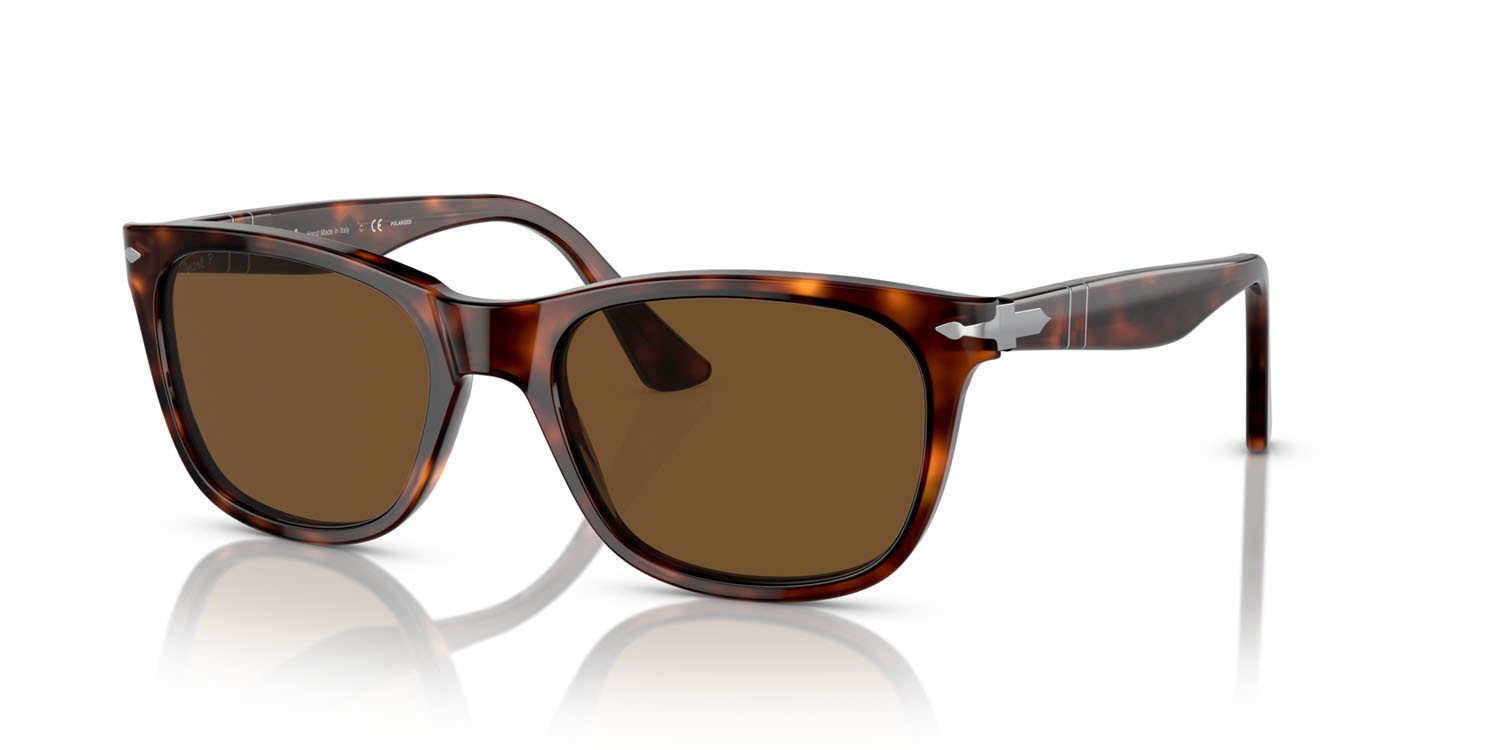 Sonnenbrillen Persol PO 3291S (24/57) farbe havana form rechteckig gläser polar marrone