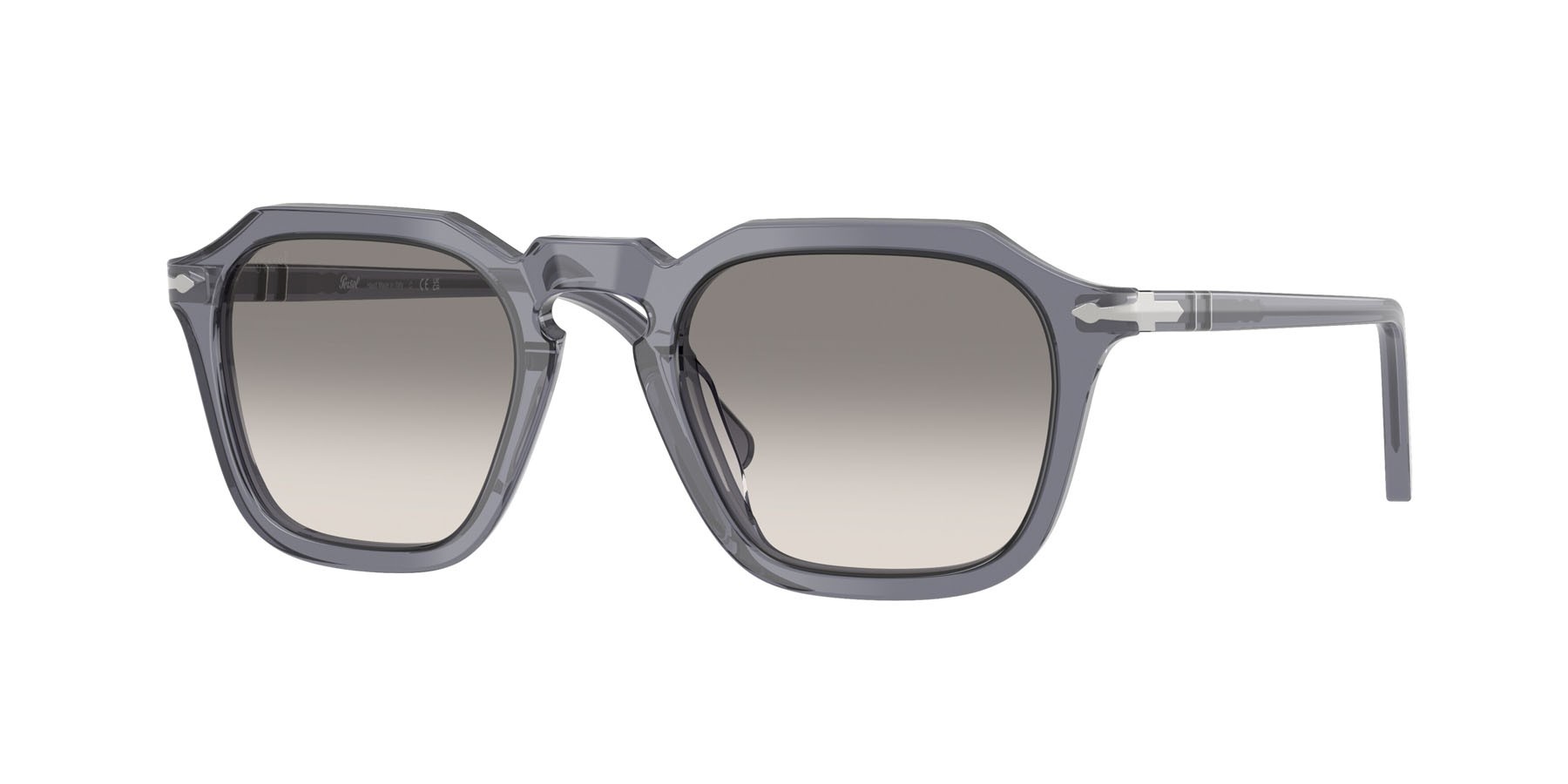Occhiali da sole Persol PO 3292S (123932) colore transparent ocean forma quadrato lenti trasparente sfumato grigio