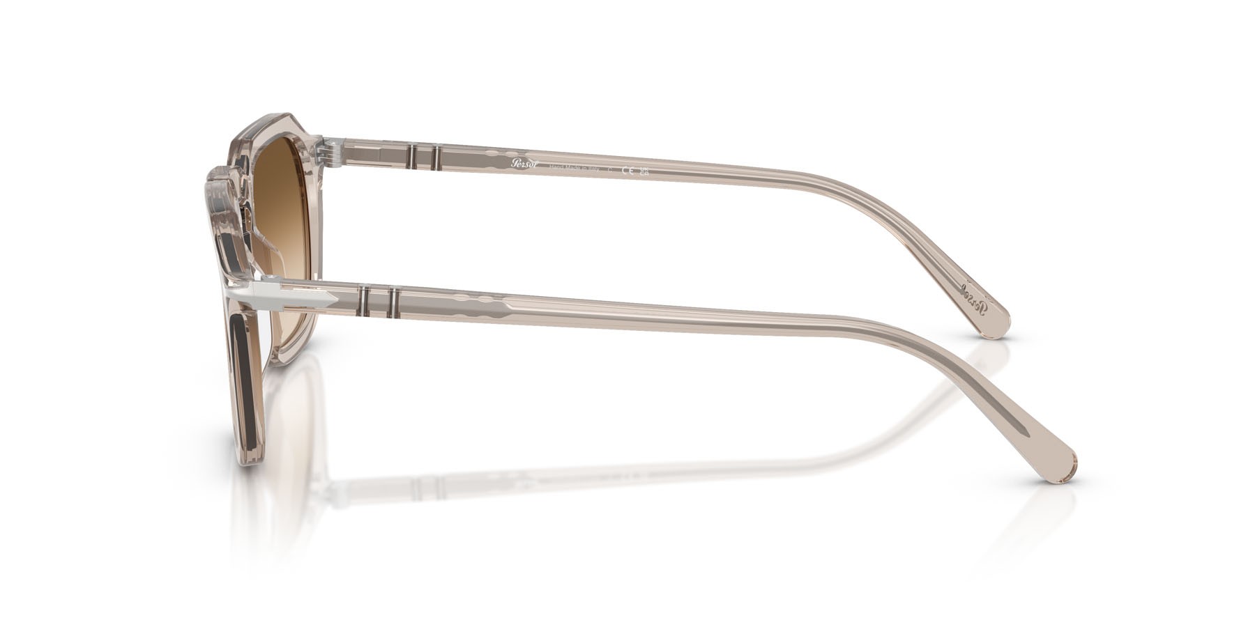 Sunglasses Persol PO 3292S (124051) color transparent brown grey shape square lenses trasparente sfumato marrone