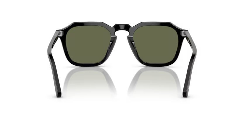 Sunglasses Persol PO 3292S (95/58) color black shape square lenses polar green