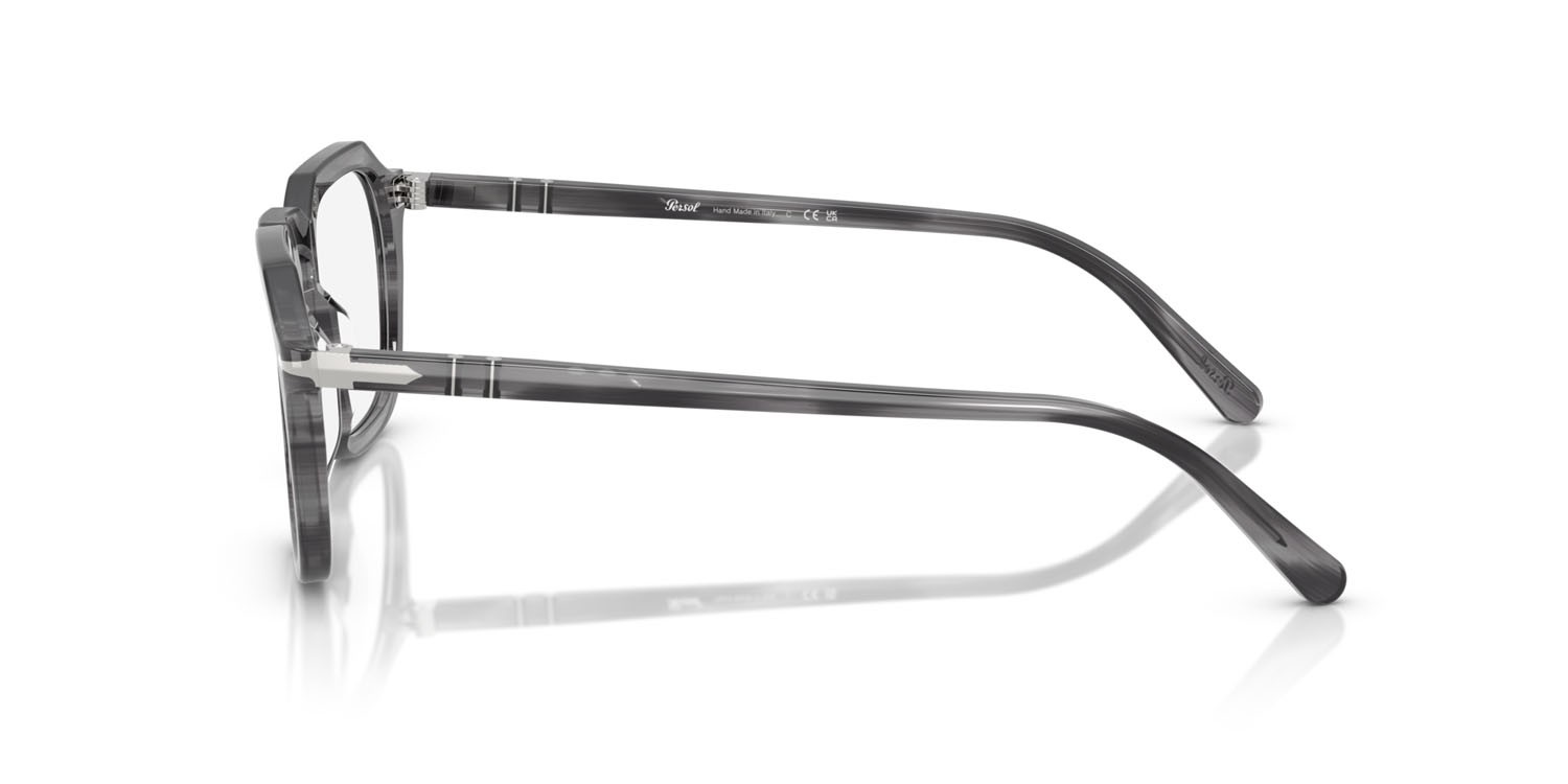 Eyeglasses Persol PO 3292V (1192) color striato grigio shape square lenses lente demo