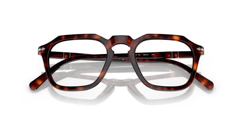 Eyeglasses Persol PO 3292V (24) color havana shape square lenses demo lens