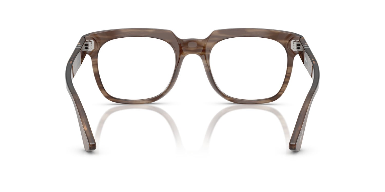 Eyeglasses Persol PO 3325V (1208) color striato marrone shape square lenses lente demo