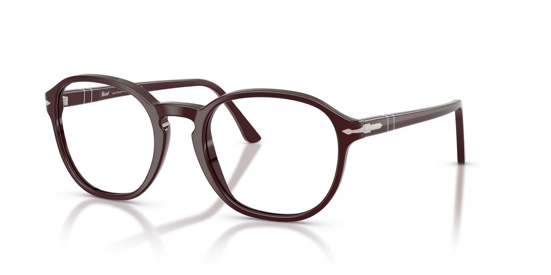 Occhiali da vista Persol PO 3343V (1241) colore borgogna opalino forma pantos lenti lente demo