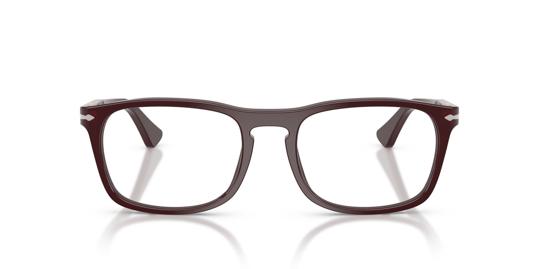 Eyeglasses Persol PO 3344V (1241) color borgogna opalino shape square lenses lente demo