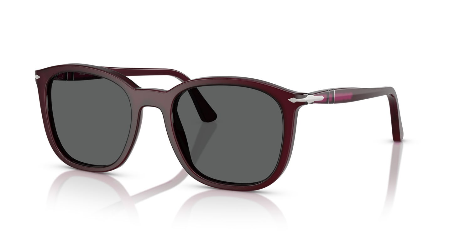 Sunglasses Persol PO 3355S (1216B1) color prugna perlaceo shape square lenses grigio scuro