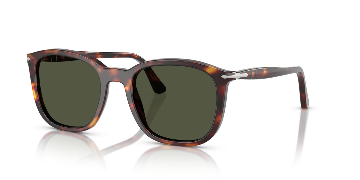Occhiali da sole Persol PO 3355S (24/31) colore havana forma quadrato lenti verde
