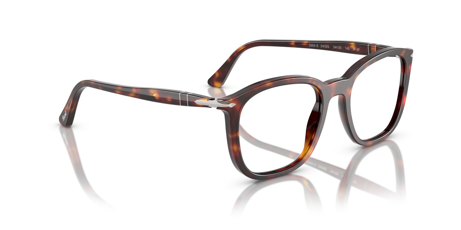 Occhiali da sole Persol PO 3355S (24/GG) colore havana forma quadrato lenti transitions 8 zaffiro