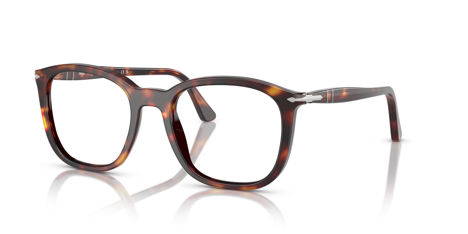 Occhiali da sole Persol PO 3355S (24/GG) colore havana forma quadrato lenti transitions 8 zaffiro