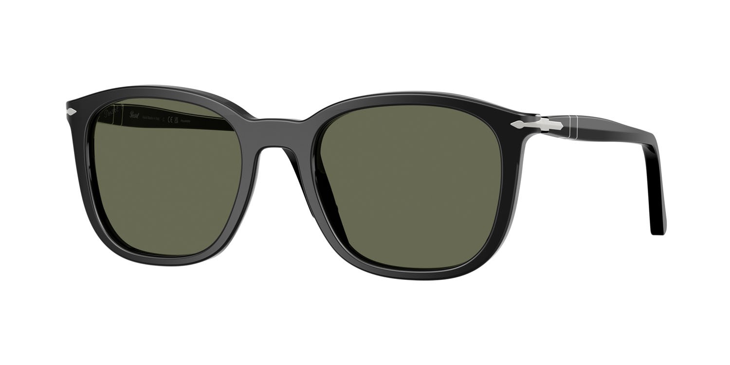 Sunglasses Persol PO 3355S (95/58) color nero shape square lenses polar verde