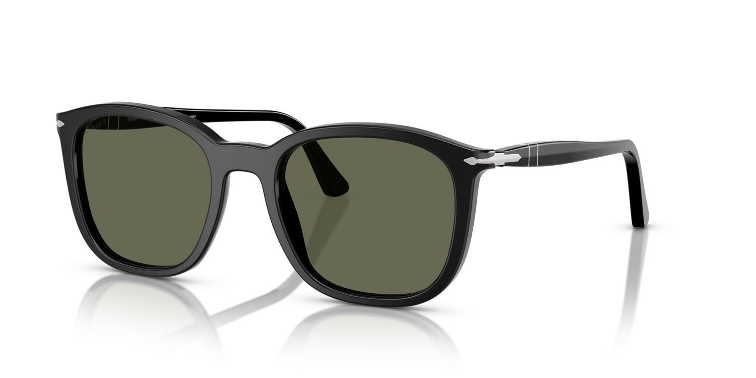 Sunglasses Persol PO 3355S (95/58) color nero shape square lenses polar verde