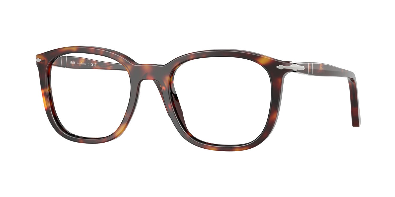 Eyeglasses Persol PO 3355V (24) color havana shape square lenses lente demo