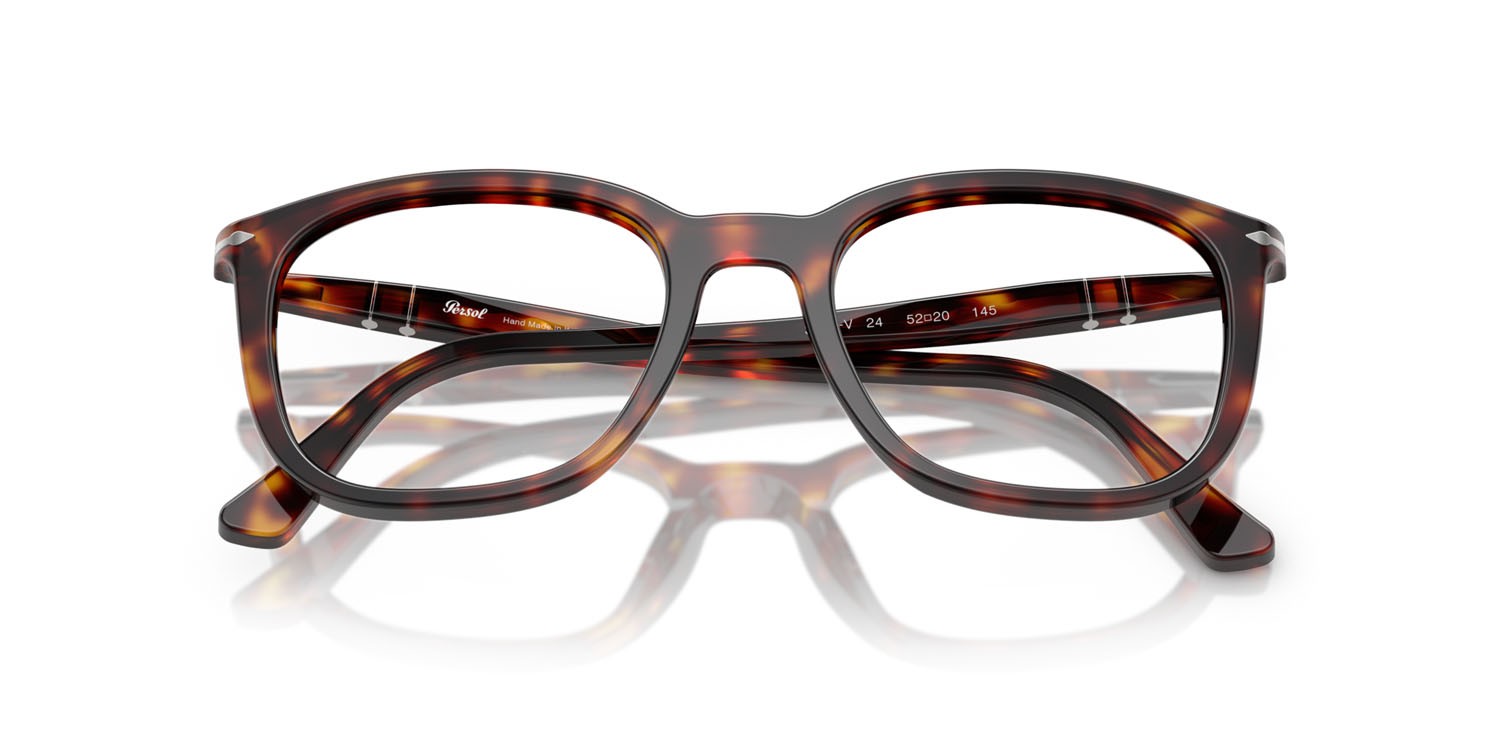 Eyeglasses Persol PO 3355V (24) color havana shape square lenses lente demo