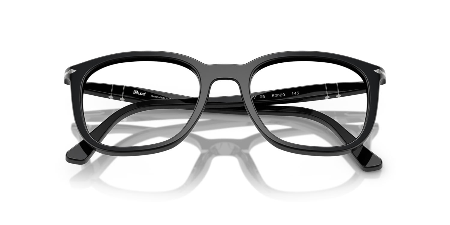 Occhiali da vista Persol PO 3355V (95) colore nero forma quadrato lenti lente demo