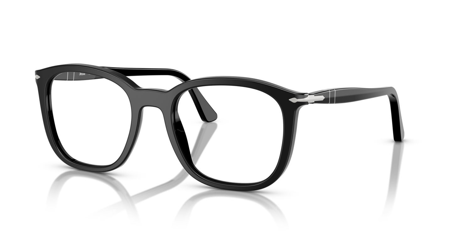 Occhiali da vista Persol PO 3355V (95) colore nero forma quadrato lenti lente demo