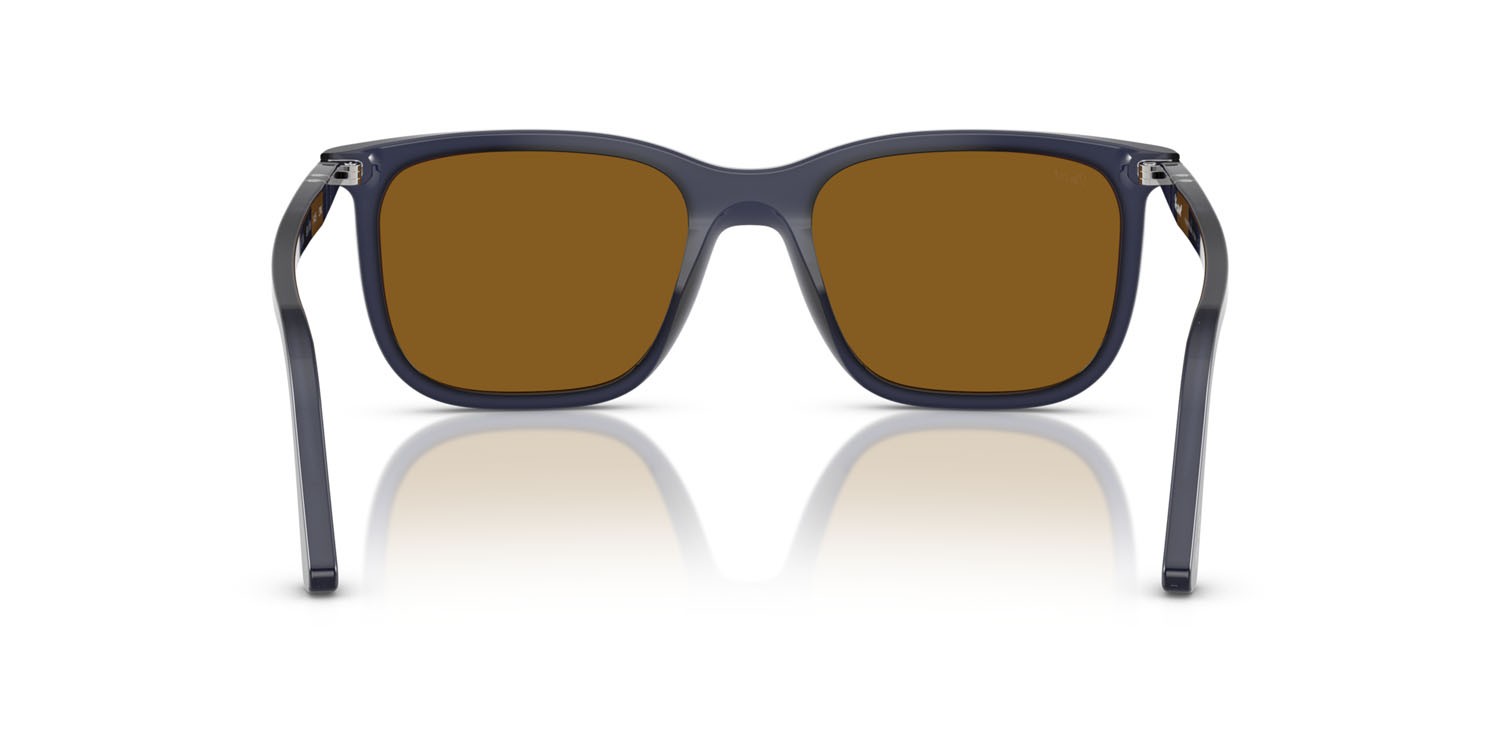 Occhiali da sole Persol Renzo PO 3357S (121733) colore blu notte perlaceo forma rettangolare lenti marrone