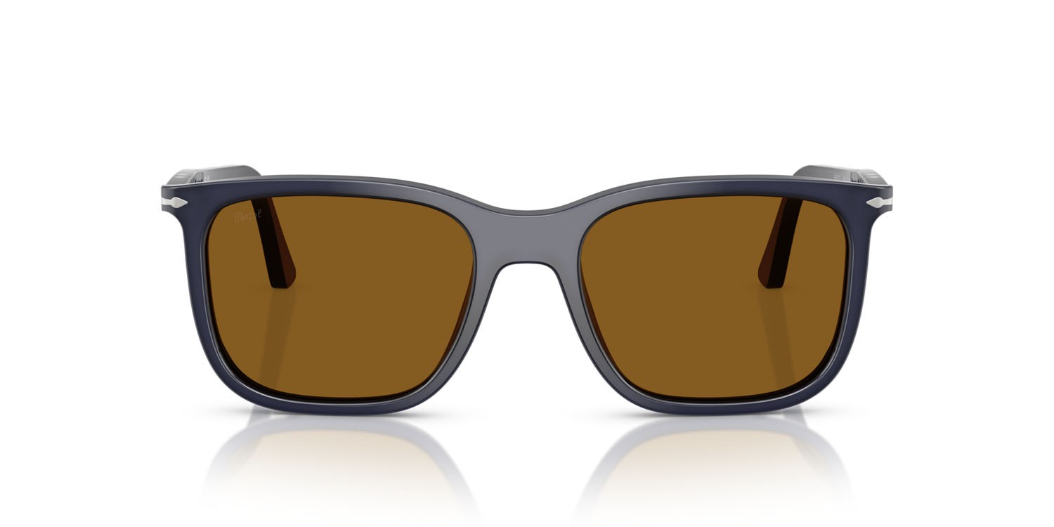 Occhiali da sole Persol Renzo PO 3357S (121733) colore blu notte perlaceo forma rettangolare lenti marrone