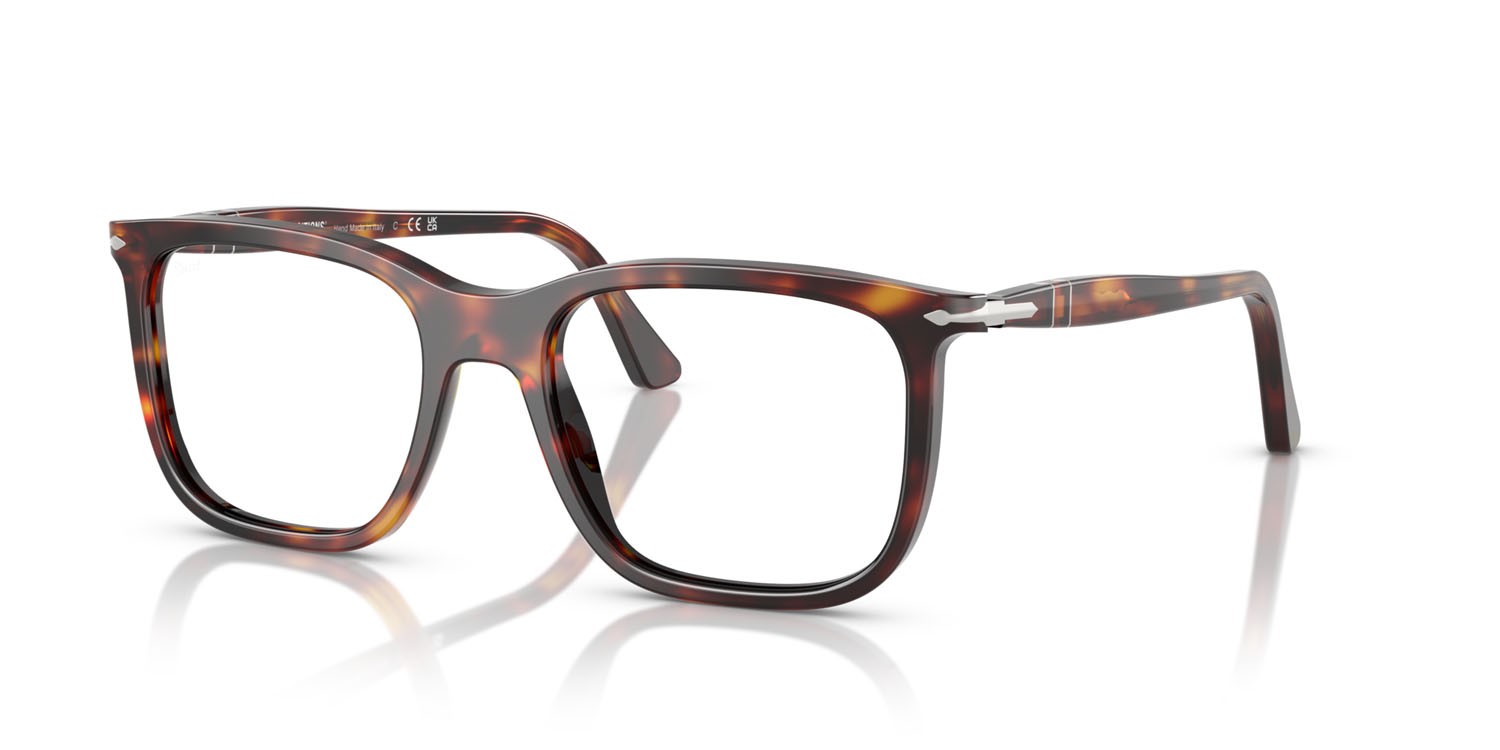 Occhiali da sole Persol Renzo PO 3357S (24/GG) colore havana forma rettangolare lenti transitions 8 zaffiro